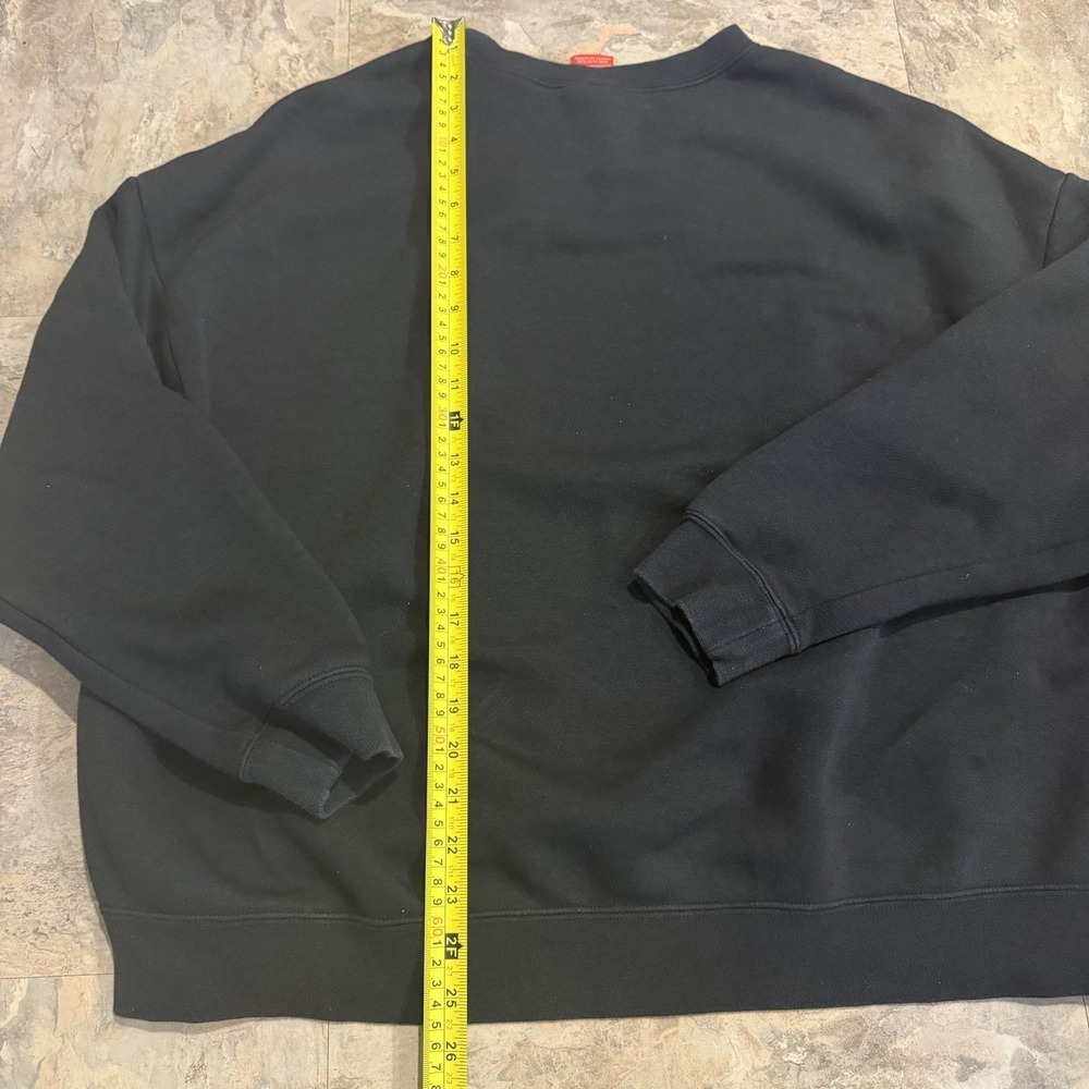 Nike Air Sweatshirt Black Cropped Boxy Oversized Fleece Side Zip Pullover Size S - Picture 7 of 7